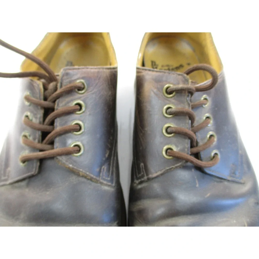 Dr. Martens Stanton Shoes Mens 11 Brown Leather 4-Eye Oxford AirWair Low Top